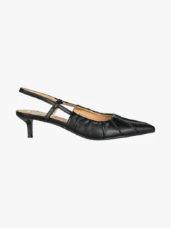 Bottega22 Slingback donna a punta con tacco a rocchetto - nero