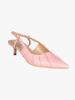 Bottega22 Slingback donna a punta con tacco a rocchetto - rosa