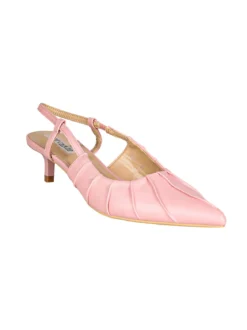 Bottega22 Slingback donna a punta con tacco a rocchetto - rosa