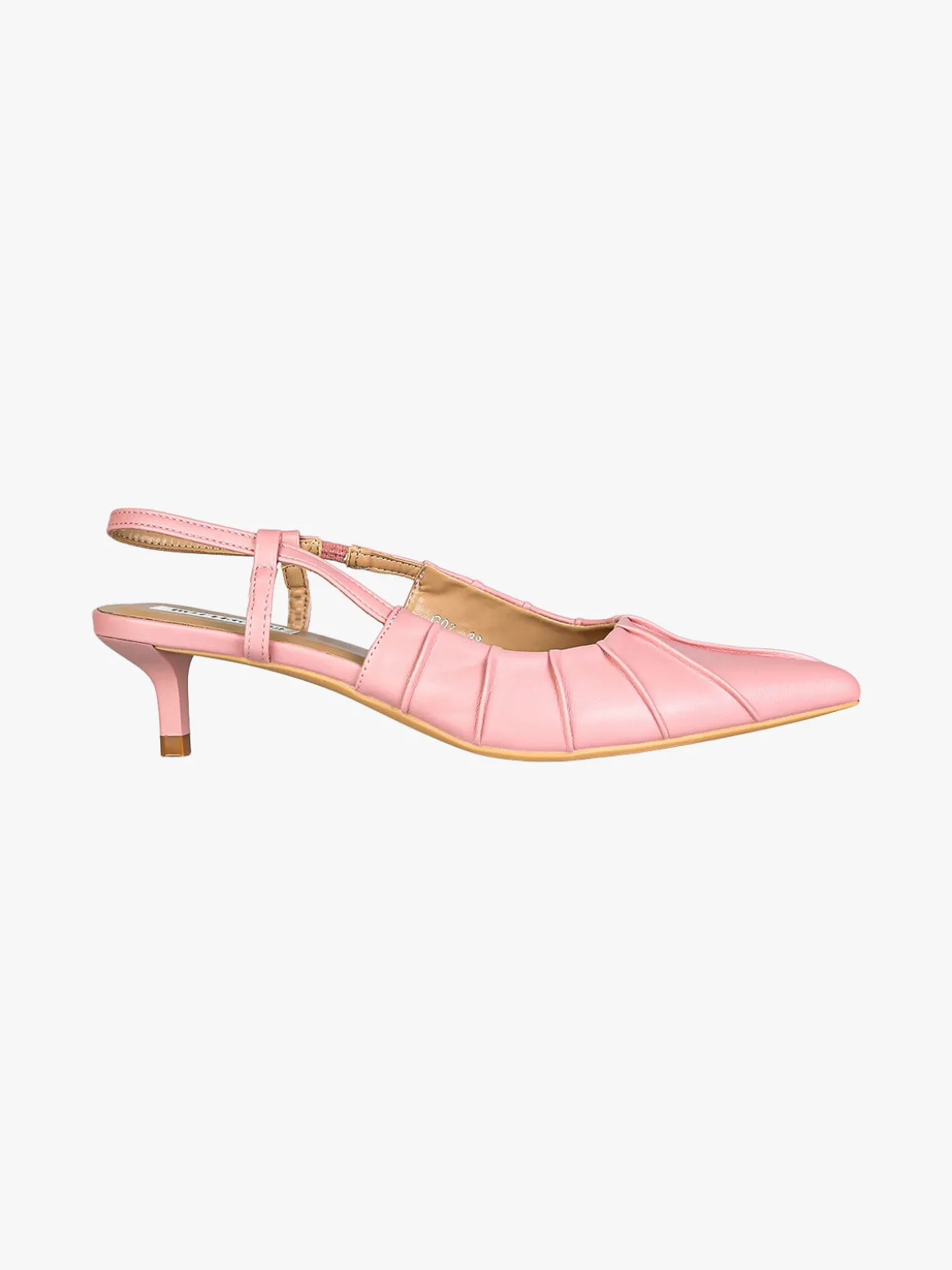 Bottega22 Slingback donna a punta con tacco a rocchetto - rosa