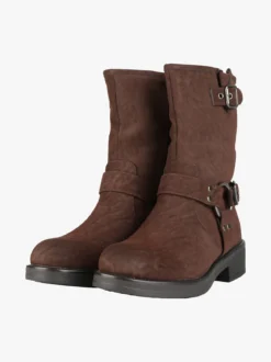 Bottega22 Stivaletti biker scamosciati da donna