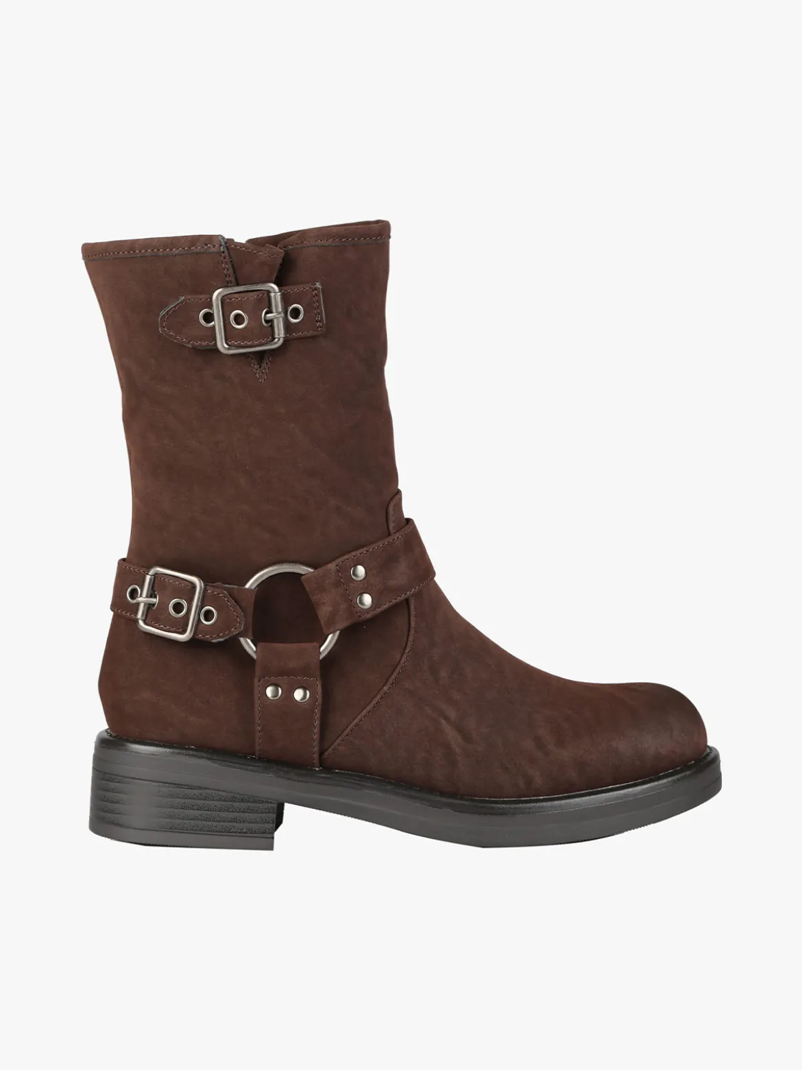 Bottega22 Stivaletti biker scamosciati da donna