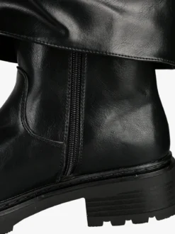 Bottega22 Stivali donna con gambale arricciato - nero