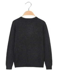 Bouny Baby Cardigan da bambina in maglia lurex con bottoni di perle