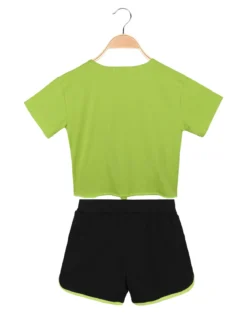 Bouny Baby Completo 2 pezzi da bambina con t-shirt annodata e shorts