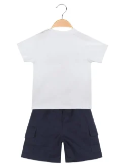 Bouny Baby Completo 2 pezzi da neonato con t-shirt e bermuda cargo