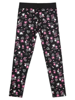 Bouny Baby Leggings da bambina con stampe - fucsia