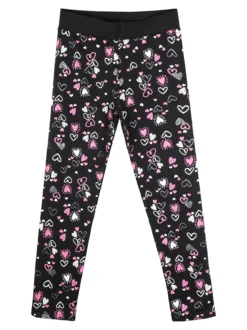 Bouny Baby Leggings da bambina con stampe - fucsia