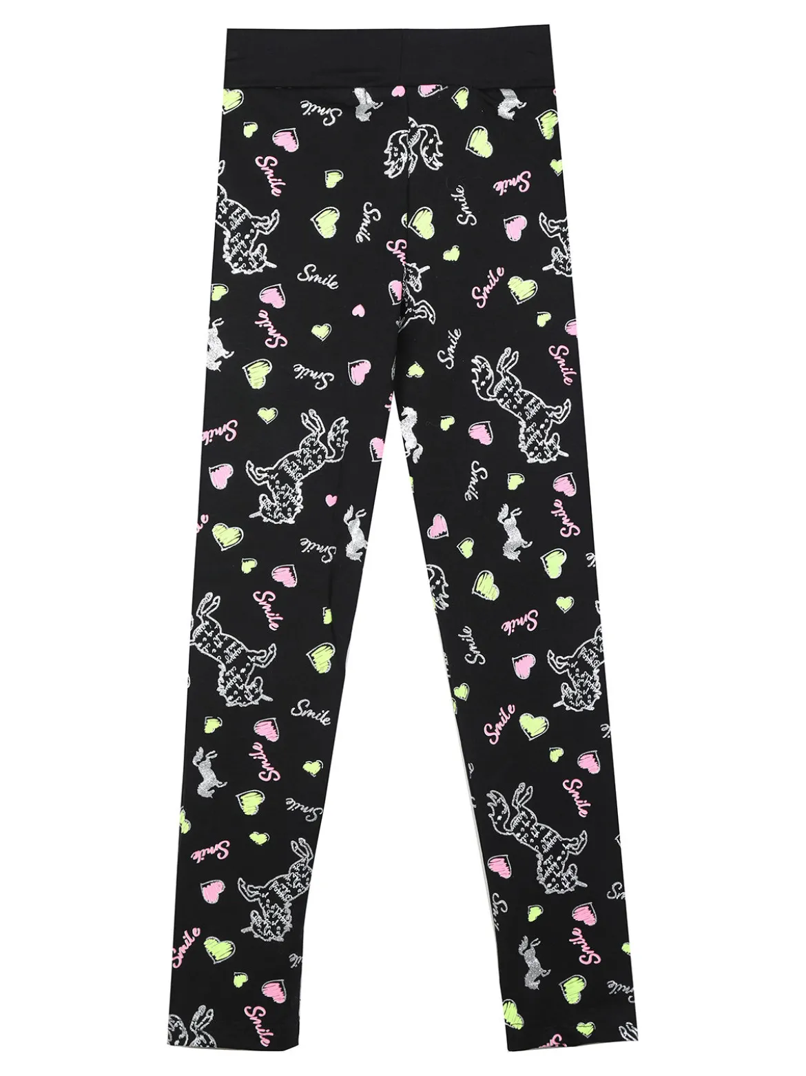 Bouny Baby Leggings stampati da bambina con fascia elastica