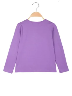 Bouny Baby T-shirt da bambina a maniche lunghe con strass - lilla