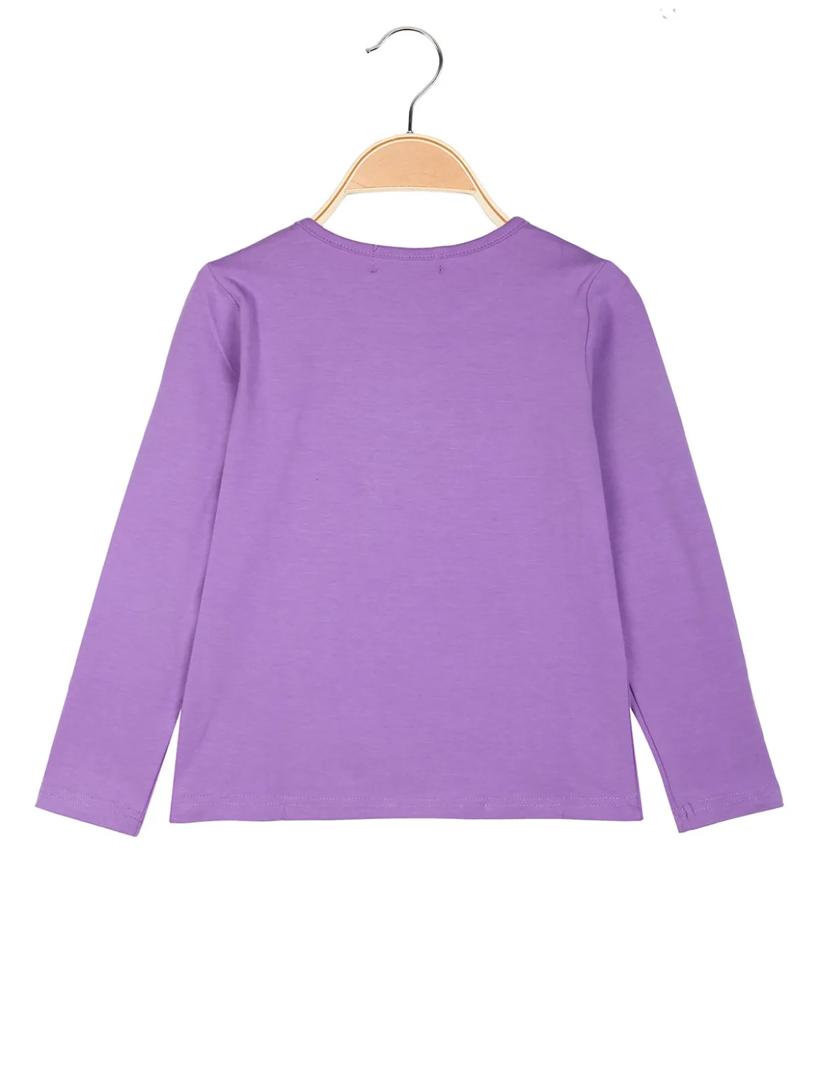Bouny Baby T-shirt da bambina a maniche lunghe con strass - lilla