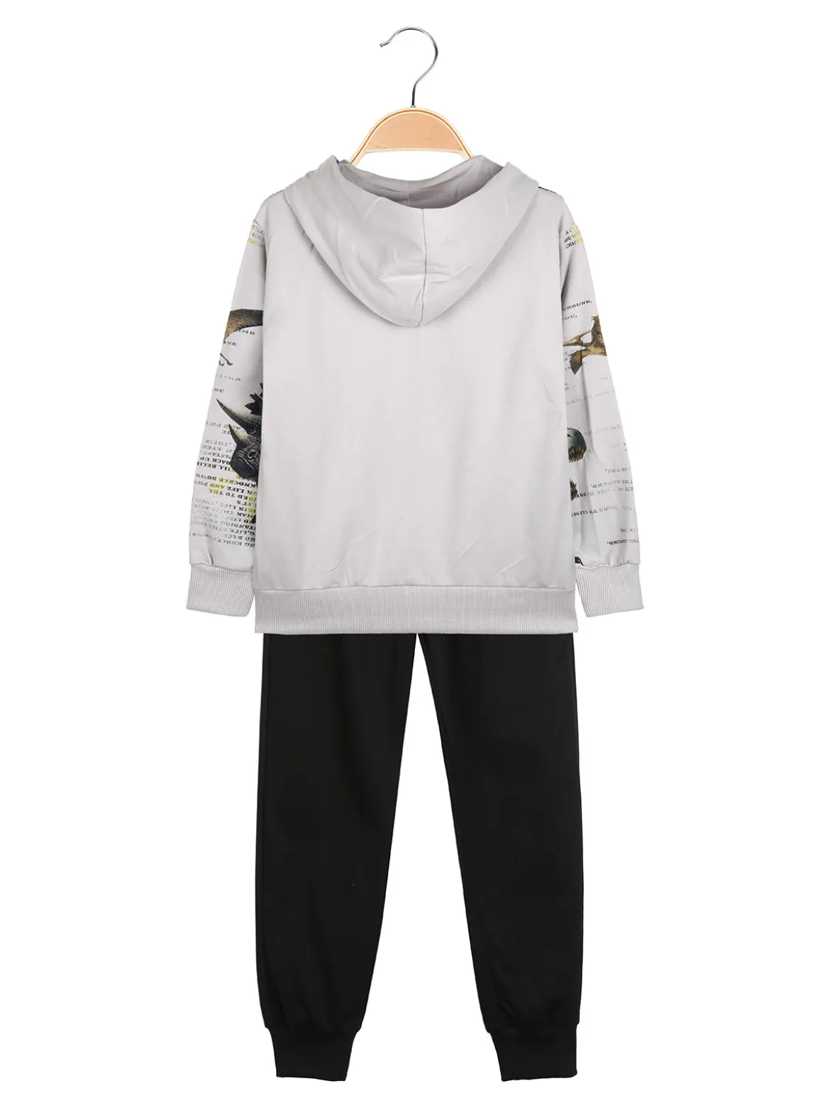 Boys & Style Completo tuta 3 pezzi da bambino con cappuccio e zip - beige
