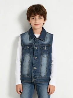 Boy & Studio Gilet in jeans da bambini