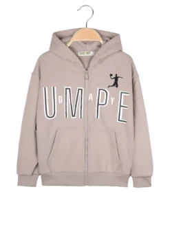 Brum Beby Felpa da bambino con cappuccio e zip - beige