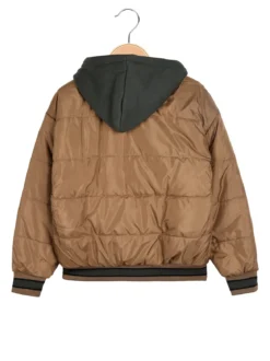Brum Beby Giubbotto bomber da ragazzo con cappuccio in felpa - marrone