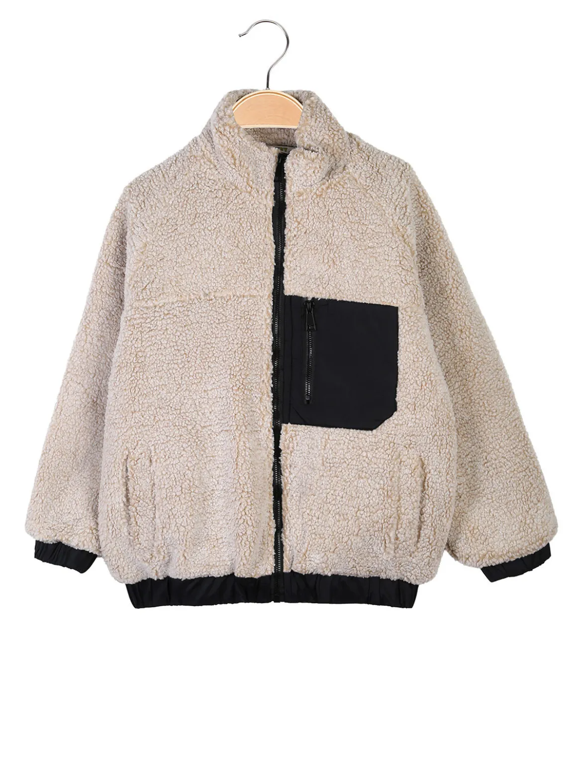 Brum Beby Giubbotto da bambino teddy con zip - beige
