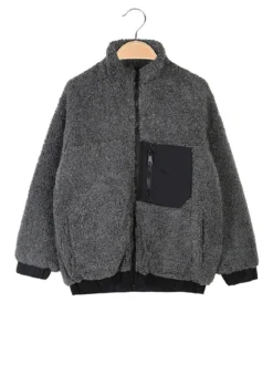 Brum Beby Giubbotto da bambino teddy con zip - nero