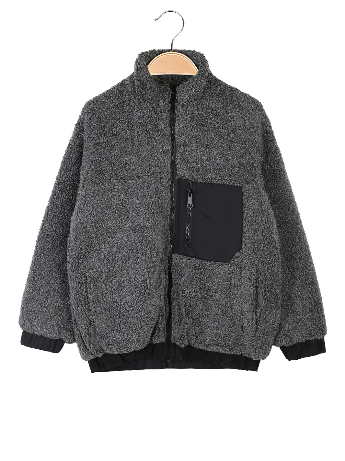 Brum Beby Giubbotto da bambino teddy con zip - nero