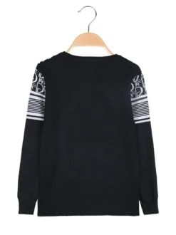 Brum Beby Pullover girocollo da bambino in maglia - blu scuro