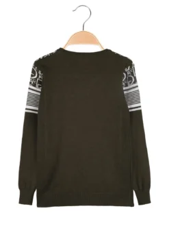 Brum Beby Pullover girocollo da bambino in maglia - militare