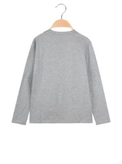 Brum Beby T-shirt da bambino a maniche lunghe con stampa - grigio