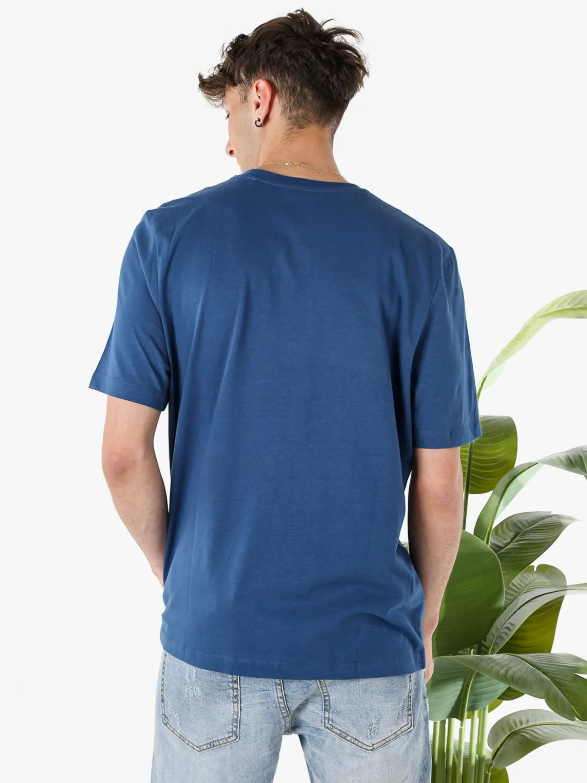 Buoncostume T-shirt girocollo da uomo in cotone con stampa - avion