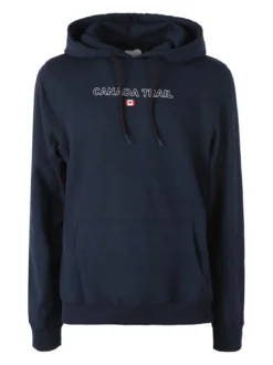 Canada Trail Felpa con cappuccio da uomo con interno felpato - blu scuro