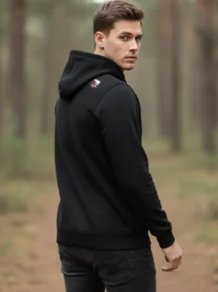 Canada Trail Felpa con cappuccio da uomo con interno felpato - nero