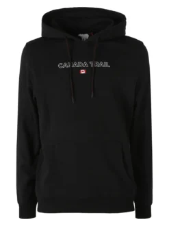 Canada Trail Felpa con cappuccio da uomo con interno felpato - nero