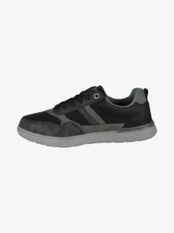 Canguro Sneakers basse da uomo con lacci e zip - nero