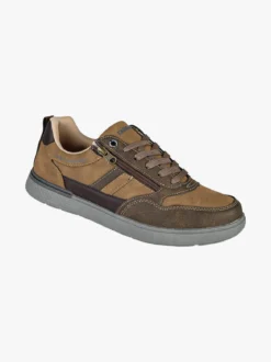 Canguro Sneakers basse da uomo con lacci e zip - taupe