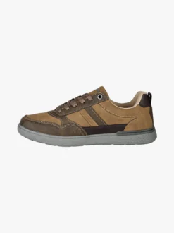 Canguro Sneakers basse da uomo con lacci e zip - taupe