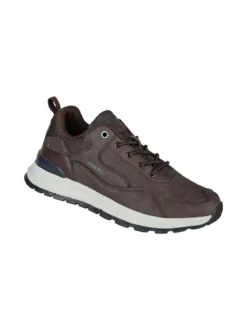 Canguro Sneakers da uomo stringate in ecopelle - moro