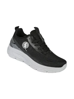 Canguro Sneakers donna sportive in maglia - nero