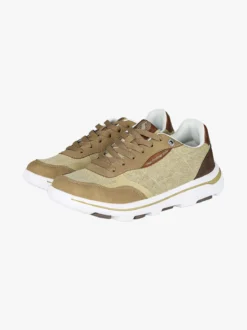 Canguro Sneakers stringate da uomo in tessuto - sabbia