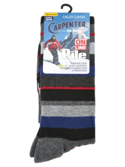 Carpenter Calze lunghe da uomo pile a righe