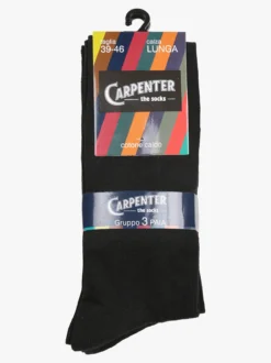 Carpenter Calze lunghe uomo tinta unita. Confezione 3 paia