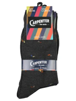 Carpenter Confezione da 3 paia di calze corte da uomo con stampe