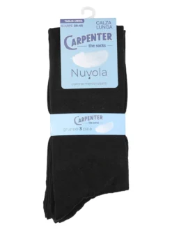 Carpenter Confezione da 3 paia di calze corte da uomo in cotone mercerizzato - nero