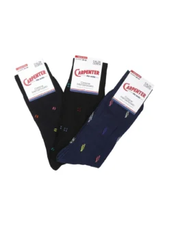 Carpenter 3 paia calze corte da uomo con stampe
