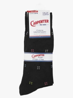 Carpenter 3 paia calze corte da uomo con stampe