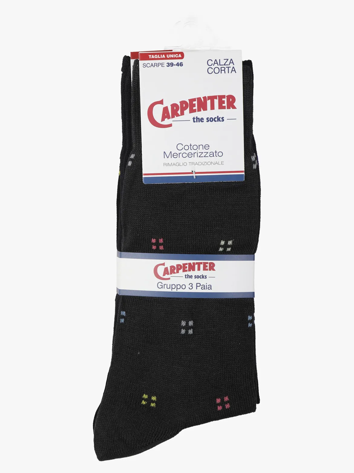 Carpenter 3 paia calze corte da uomo con stampe