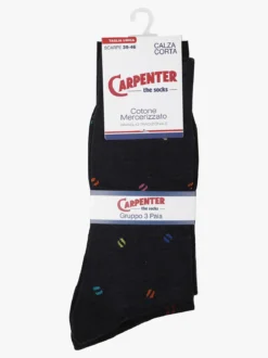Carpenter 3 paia calze corte da uomo con stampe