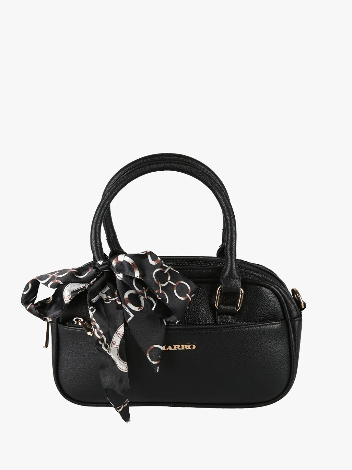 Charro Borsa a mano da donna con foulard - nero