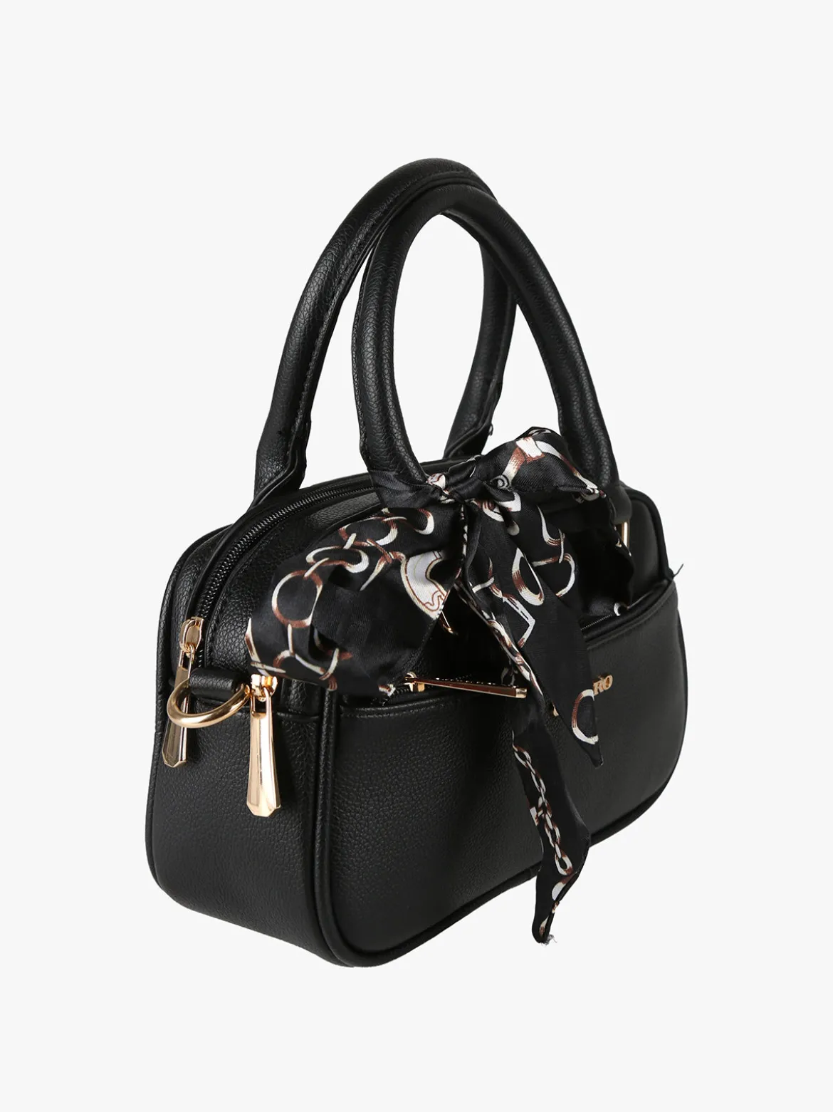 Charro Borsa a mano da donna con foulard - nero