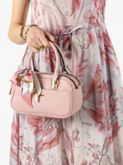 Charro Borsa a mano da donna con foulard - rosa