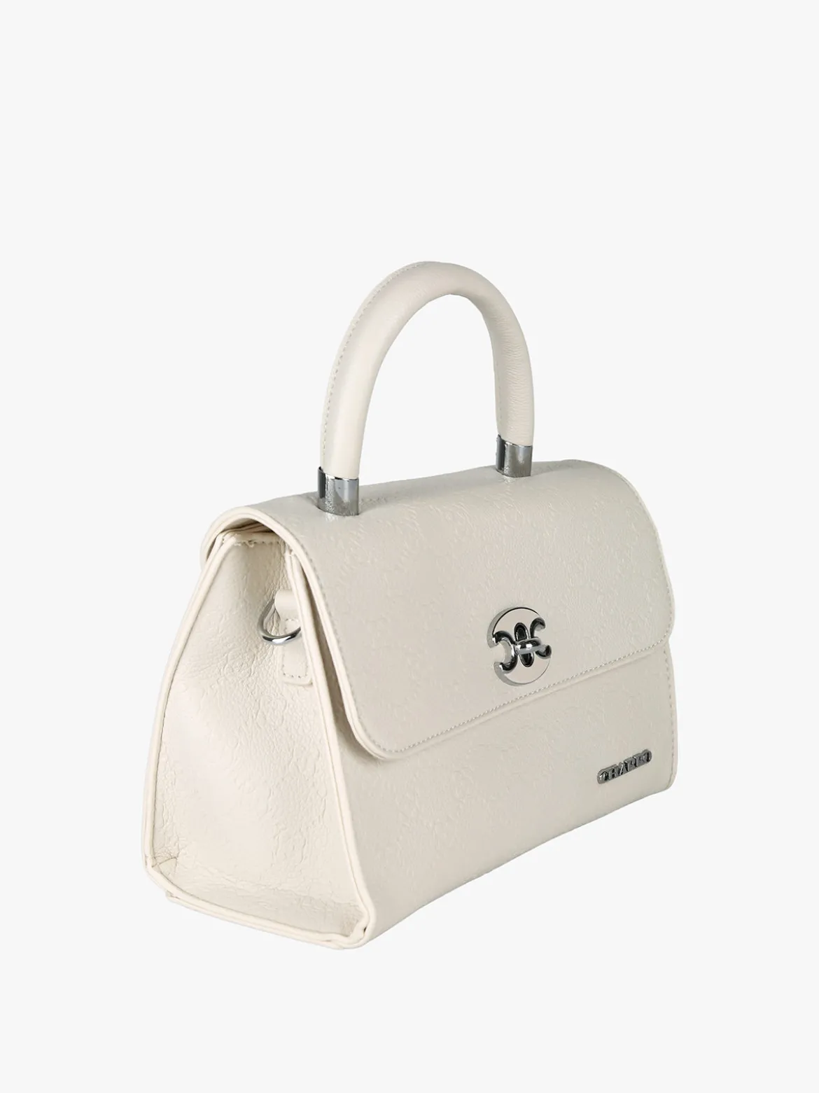 Charro Borsa a mano da donna con patta e chiusura a girello - beige