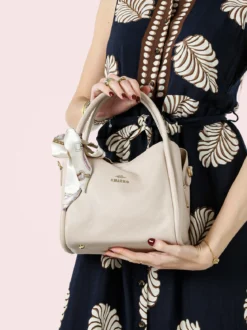 Charro Borsa a mano mini tote con foulard - khaki