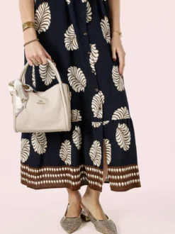 Charro Borsa a mano mini tote con foulard - khaki