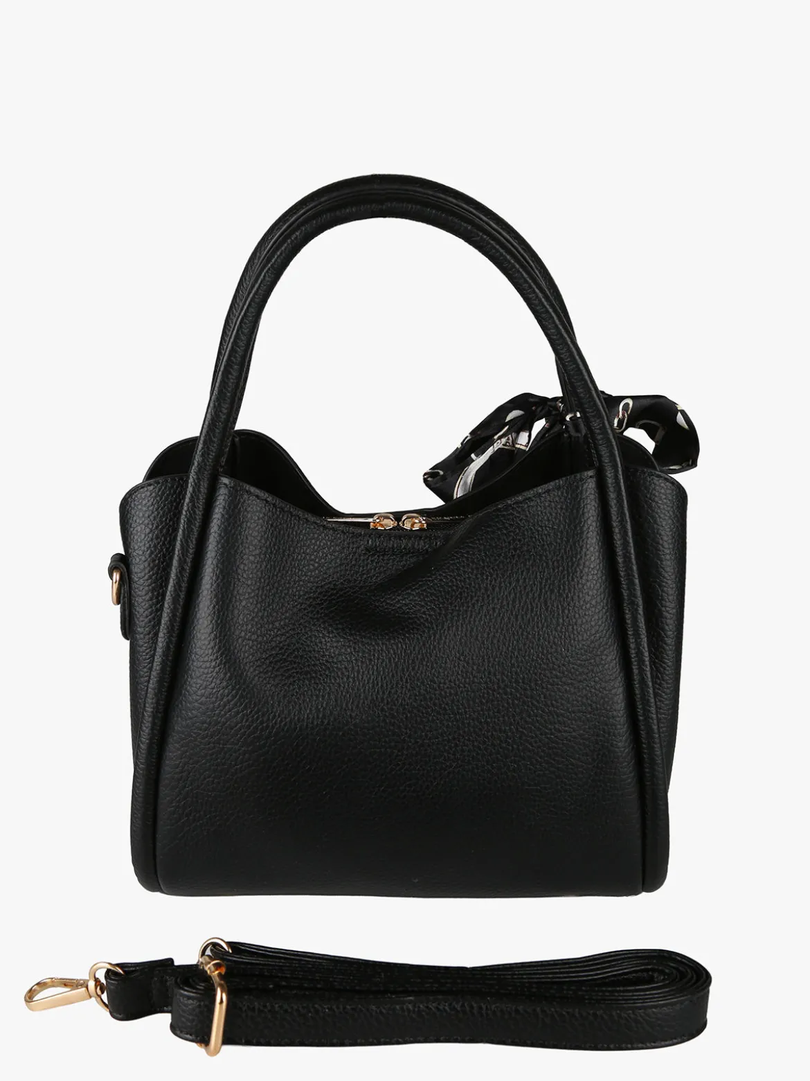 Charro Borsa a mano mini tote con foulard - nero